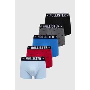 Boxerky Hollister Co. 5-pak pánske, červená farba