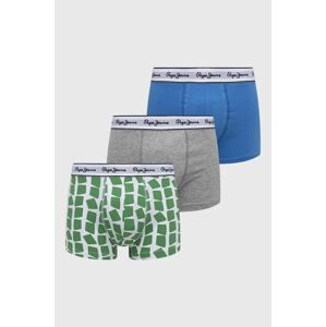 Boxerky Pepe Jeans 3-pak pánske, zelená farba