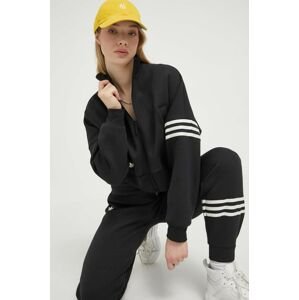 Mikina adidas Originals Neuclassics Tracktop IB7317-black, dámska, čierna farba, s nášivkou