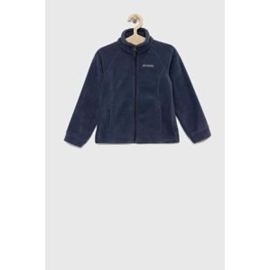 Detská mikina Columbia Benton Springs Fleece tmavomodrá farba, jednofarebná