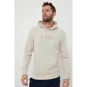 Mikina Ellesse SHR17562-BEIGE, pánska, béžová farba, s kapucňou, s nášivkou