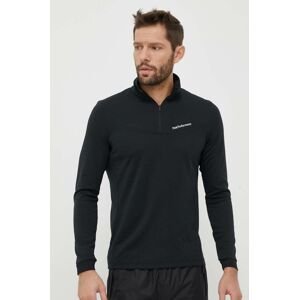 Športová mikina Peak Performance Chase Half Zip čierna farba, jednofarebná