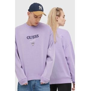 Mikina Guess Originals Go Baker SM2BQ09K9YH1-F43M, fialová farba, s nášivkou