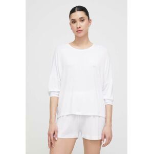 Tričko s dlhým rukávom Emporio Armani Underwear biela farba