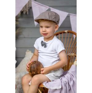 Detská čiapka so šiltom Jamiks DONALD béžová farba, bavlnená