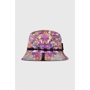 Obojstranný klobúk Guess fialová farba
