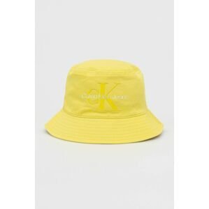 Bavlnený klobúk Calvin Klein Jeans Žltá farba, bavlnený