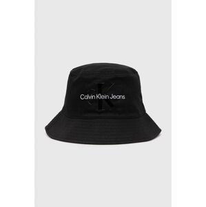 Bavlnený klobúk Calvin Klein Jeans Čierna farba, bavlnený