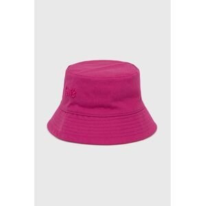 Obojstranný bavlnený klobúk Levi's ružová farba, bavlnený