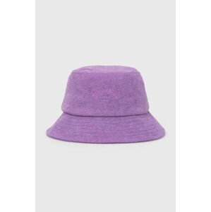 Bavlnený klobúk Billabong fialová farba, bavlnený