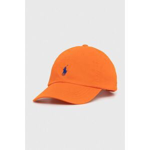 Bavlnená šiltovka Polo Ralph Lauren oranžová farba, jednofarebná, 211912843