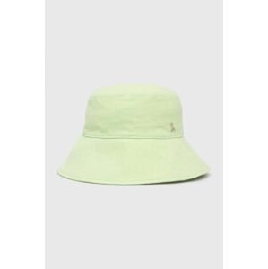 Bavlnený klobúk Patrizia Pepe zelená farba, bavlnený