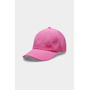 Detská čiapka 4F ružová farba, jednofarebná