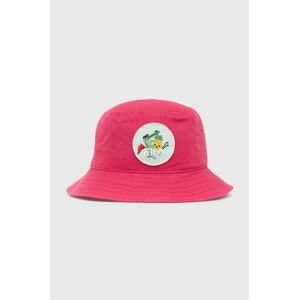 Detský bavlnený klobúk Fila ružová farba, bavlnený