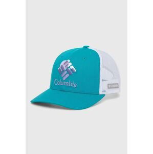 Detská baseballová čiapka Columbia Columbia Youth Snap Back tyrkysová farba, s nášivkou