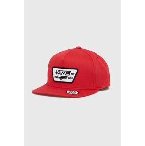 Detská baseballová čiapka Vans BY FULL PATCH SNAPBA True Red červená farba, s nášivkou