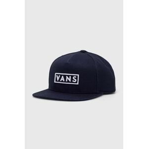 Detská bavlnená šiltovka Vans BY EASY BOX SNAPBACK dress blues tmavomodrá farba, s nášivkou