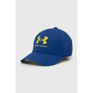 Detská baseballová čiapka Under Armour čierna farba, s potlačou