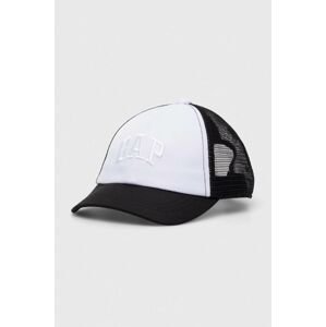 Detská baseballová čiapka GAP čierna farba, s nášivkou