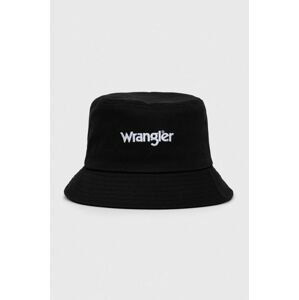 Bavlnený klobúk Wrangler čierna farba, bavlnený