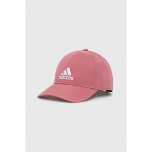 Šiltovka adidas ružová farba, jednofarebná