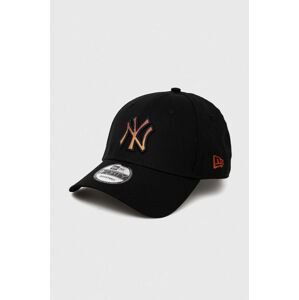 Bavlnená šiltovka New Era čierna farba, vzorovaná, NEW YORK YANKEES