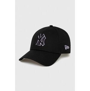 Bavlnená šiltovka New Era čierna farba, s nášivkou, NEW YORK YANKEES