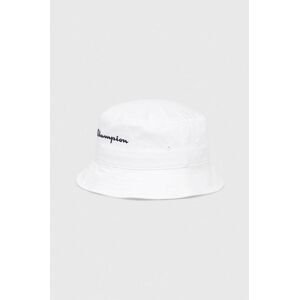 Bavlnený klobúk Champion biela farba, bavlnený