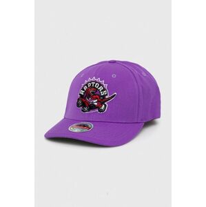 Šiltovka s prímesou vlny Mitchell&Ness Toronto Raptors fialová farba, s nášivkou