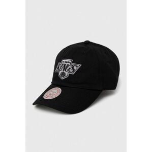 Bavlnená šiltovka Mitchell&Ness Los Angeles Kings čierna farba, s nášivkou