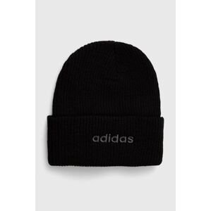 Čiapka adidas Performance čierna farba, z hrubej pleteniny