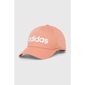 Bavlnená šiltovka adidas oranžová farba, s potlačou