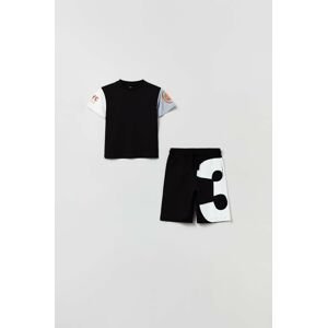 Detská bavlnená súprava OVS čierna farba