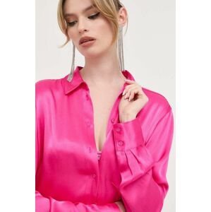 Košeľa Bardot dámska, ružová farba, regular, s klasickým golierom