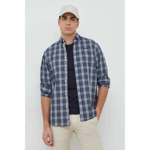 Bavlnená košeľa Pepe Jeans Lynwood pánska, tmavomodrá farba, regular, s golierom button-down