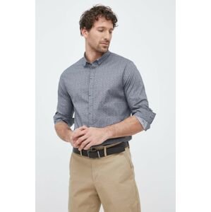 Košeľa Armani Exchange pánska, tmavomodrá farba, slim, s golierom button-down