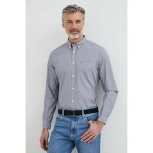 Bavlnená košeľa Lacoste pánska, biela farba, regular, s golierom button-down