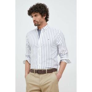 Bavlnená košeľa Tommy Hilfiger pánska, biela farba, regular, s golierom button-down