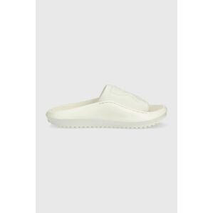 Šľapky Calvin Klein Jeans HYBRID SANDAL HIGH/LOW FREQ WN dámske, biela farba, na platforme, YW0YW00978