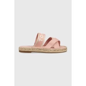 Šľapky Tommy Hilfiger SEASONAL WEBBING SANDAL dámske, ružová farba, FW0FW07181