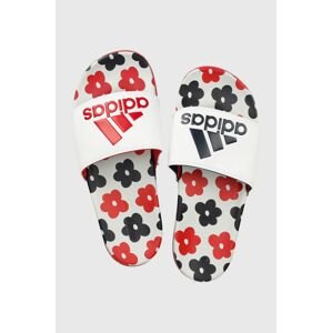 Šľapky adidas dámske, červená farba