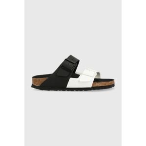 Šľapky Birkenstock Arizona Split 1019712-Blk/Whit, dámske, čierna farba, 1019712