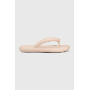 Žabky Melissa MELISSA FLIP FLOP FREE AD dámske, béžová farba, na plochom podpätku, M.33531.AI390