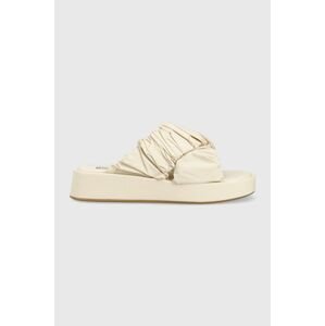 Šľapky Steve Madden Bellshore dámske, béžová farba, na platforme, SM11002439