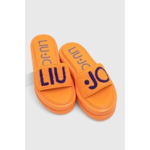 Šľapky Liu Jo ARIA 06 dámske, oranžová farba, na platforme, SA3139TX314S15F9