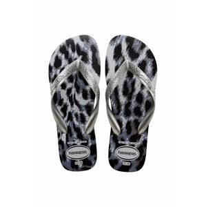 Žabky Havaianas TOP ANIMALS dámske, šedá farba, na plochom podpätku, 4132920.3499