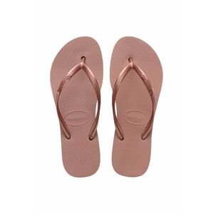 Žabky Havaianas SLIM FLATFORM dámske, ružová farba, na plochom podpätku, 4144537.3544