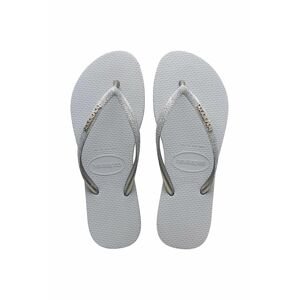 Žabky Havaianas SLIM SPARKLE II dámske, šedá farba, na plochom podpätku, 4146937.3498