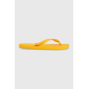 Žabky Havaianas TOP dámske, žltá farba, na plochom podpätku, 4000029.1740