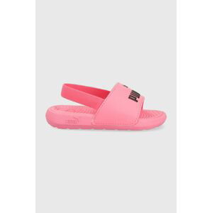 Detské sandále Puma Cool Cat 2.0 Backstrap AC Inf ružová farba